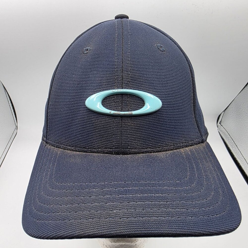 Oakley Adults Blue Flexfit Hat Cap L/XL Casual Outdoors Athletic Lightweight